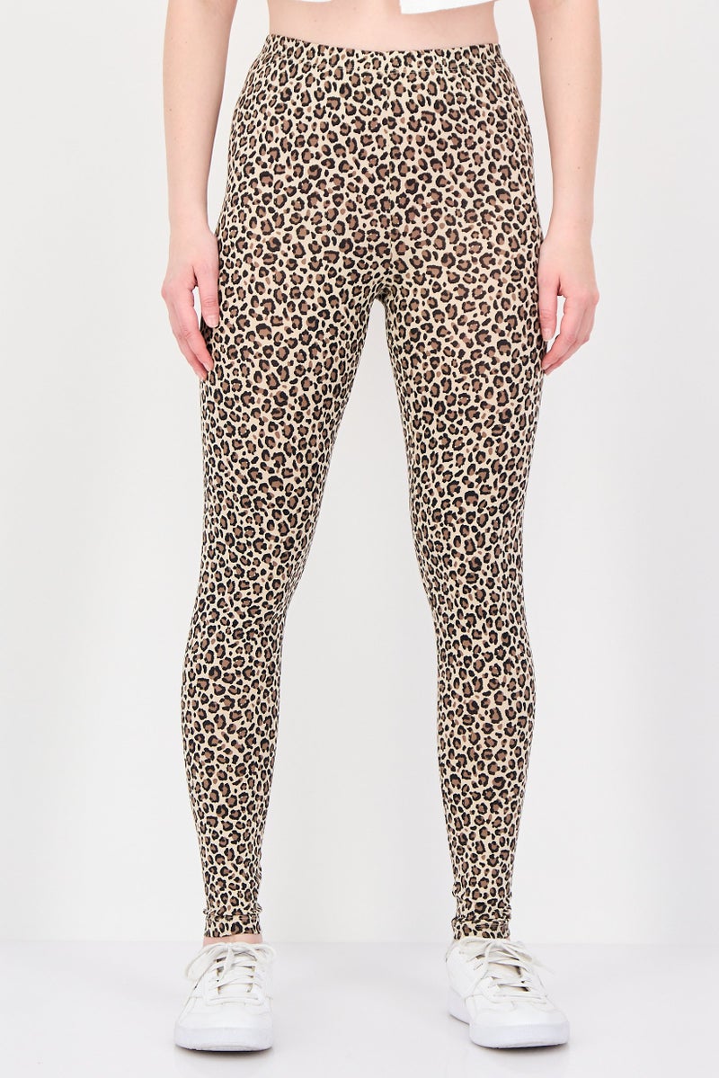 Tchibo Women Pull On Animal Print Leggings, Multicolor - Image 1